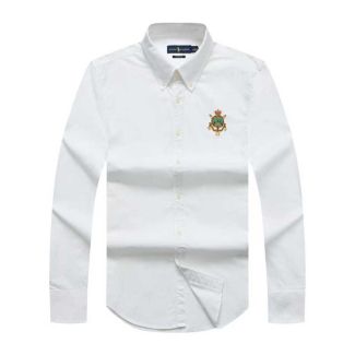 White Long Sleeve PRL Shirt