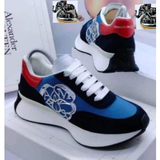 Blue Super Luxury Alexander MCQueen Sneakers